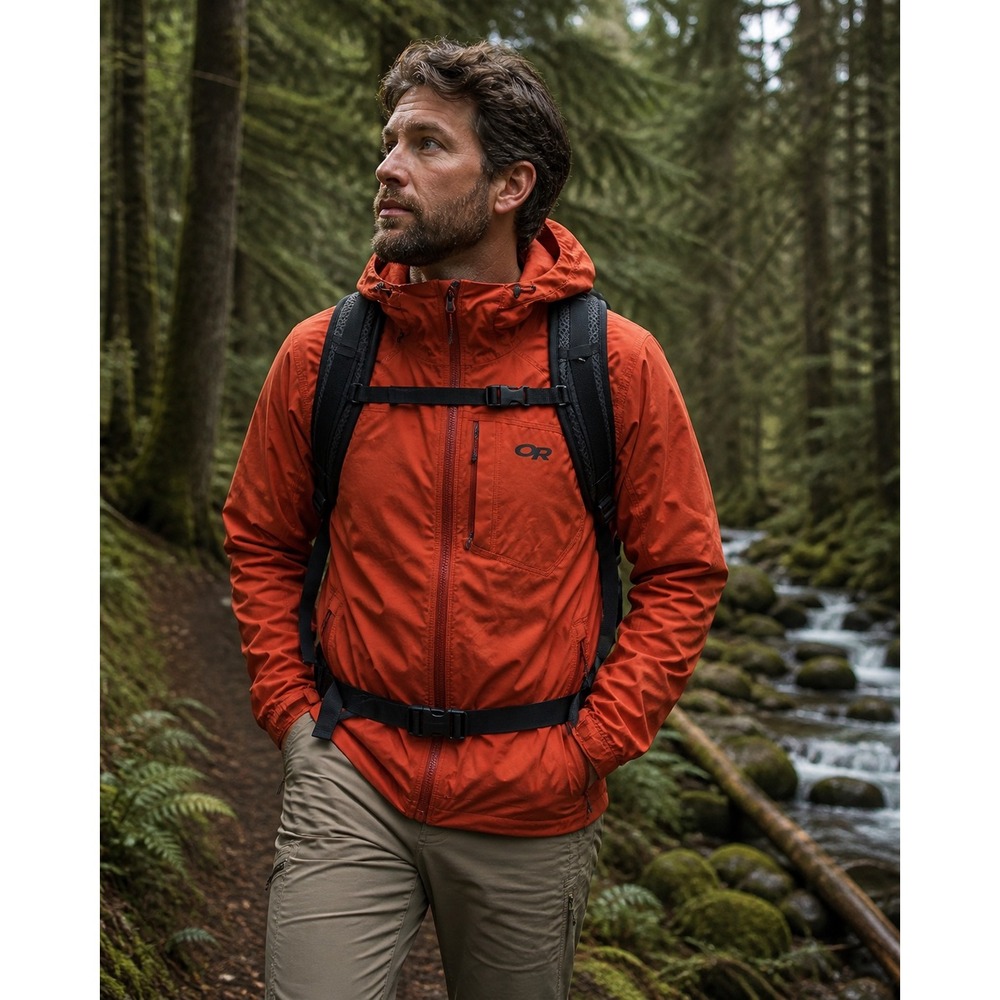Outdoor Research Ferrosi Hooded Jacket Men Small Orange Softshell Gorpcore jj16
